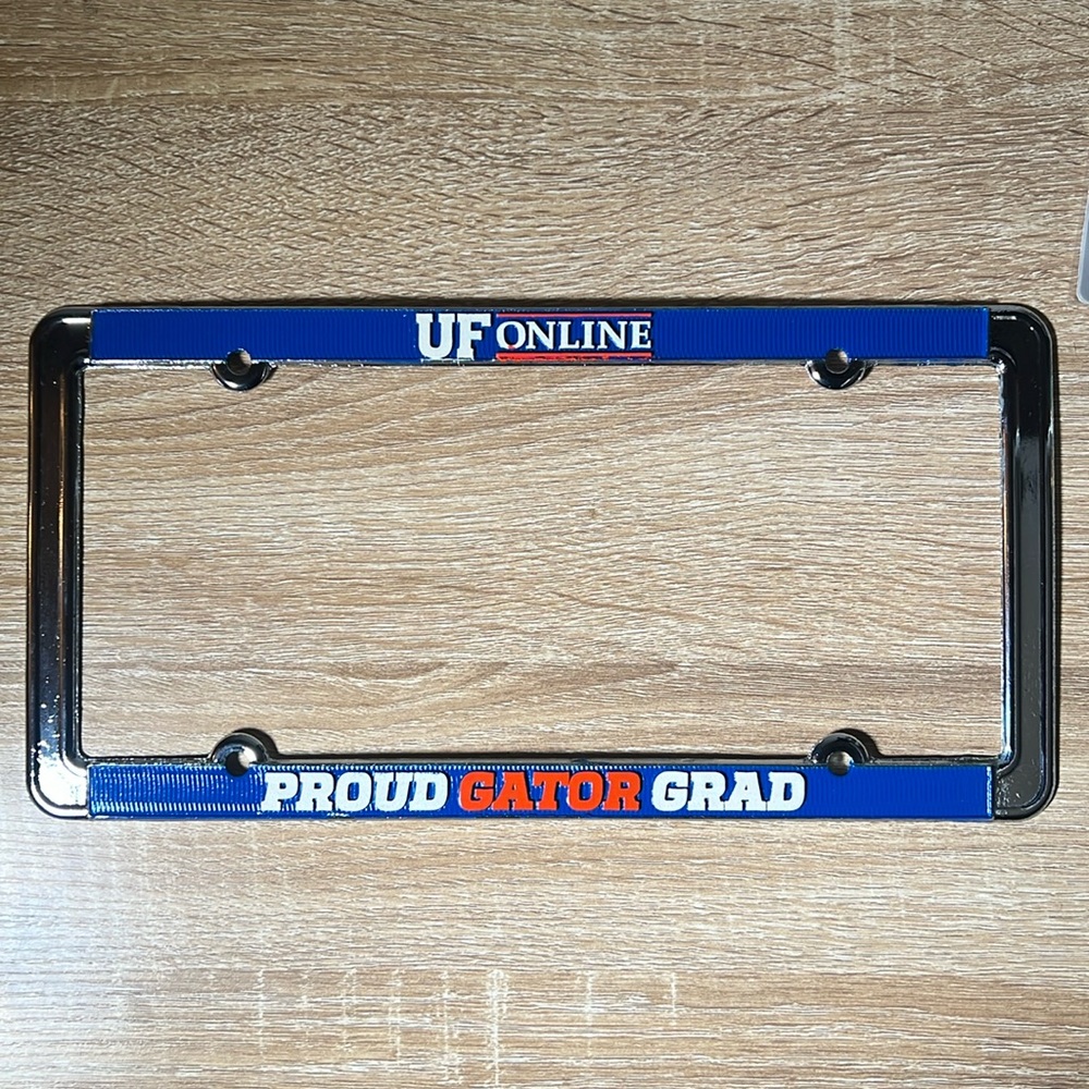 University of Florida Online Proud Gator Grad License Plate Cover – Brand New
